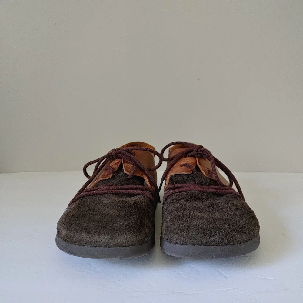 Birkenstock Montana Plus Suede Oiled Leather Shoes Size 9 9.5 Brown Two Tone - Picture 10 of 14